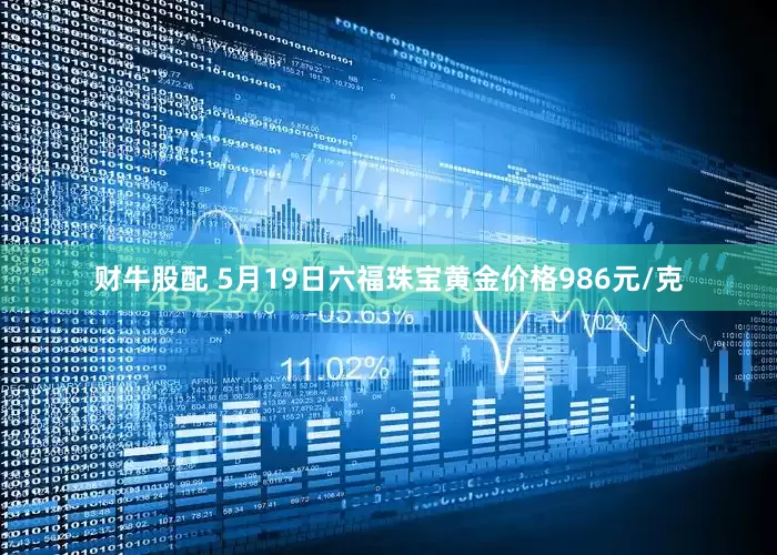 财牛股配 5月19日六福珠宝黄金价格986元/克